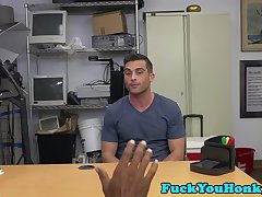 White bottom assfucked by black stud