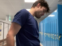 wank in the locker room after the gym