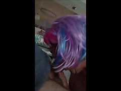 Sissy Crossdresser Sucks Cock & Swallows Cum