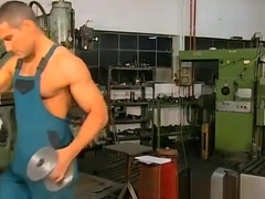 Factory hunk workers gay sex orgy