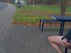 German daddy wanking outdoor 3
