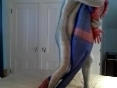 zentai croc has some joy with seized fool spiderman