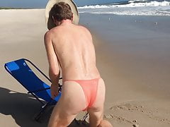 me weraring sexy orange bikini