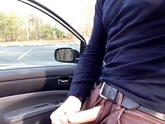 What's up? I'm Out Here Jerking off in a Parking Lot and Decided to Record It. I Cum on the Pavement.