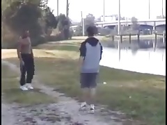 Dad takes care of his boy