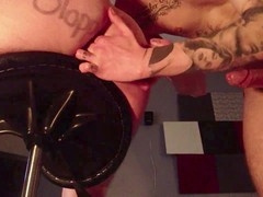 Legal aged inked cockslut toys with his 28-year-old boyfriend's ass