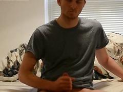 Sexy student dry humping bed