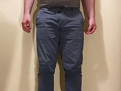 Filling my blue pants with piss