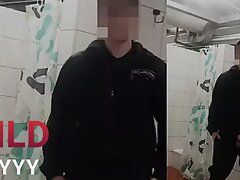 Security Guard play in locker rom at work