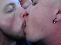 2 Cubs Licks Each Others Tongue In An Powerful Smooch