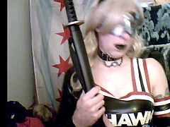 spandex CHEERLEADER CROSSDRESSER - total cam Show by VikkiCd16