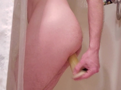 Bathroom Fake Penis with Lad