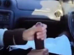 BBC gets a handjob in the car 7