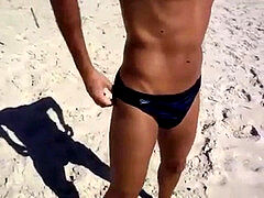 suspended fit dudes in speedos