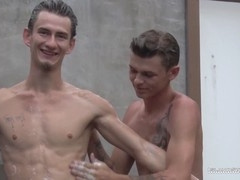 Helpful guys lend a hand for a first-time experience