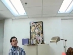 POV gay blowjob at audition