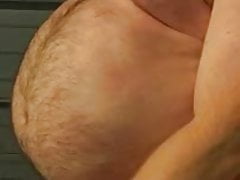 macpurc Red Bikini Bulge in Garage
