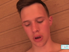 Tastey Platinum-Blonde Aaron A Strokes Off And Thumbs His Butt Hole!