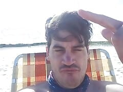 Dancing on nude beach with filthy flea dick