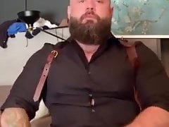 Beautiful bear masturbing