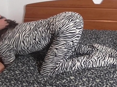 Baby Kitsy in onesie pajamas. ABDL