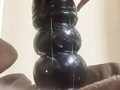 Anal destruction XXL Wrecking Ball Dildo with dripping cum