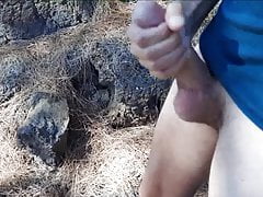 Trecking with my buddy and jerk off