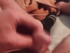 Bulgarian handjob with premature cum and flaccid cock
