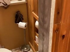 Hot dad jerking off and oozing cum