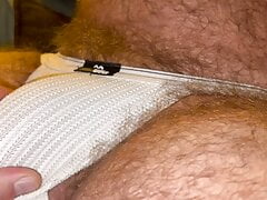 Two Hairy Dads Strip to their Musky Jocks