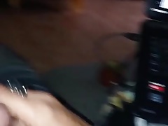 Hot ruffian plays with his dick while watching porn