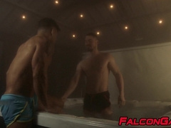 Kenzo Alvarez deepthroats and gagged Skyy Knoxs gaping mouth