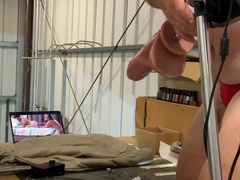 Guts masturbating with ginormous faux-cocks and mighty machine
