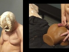 BaldDaddy Fabulous Fellow plows and plumbs black cootchie, gives deep internal cumshot