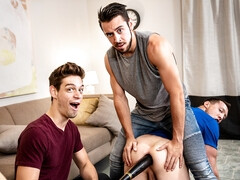 Men with fine forms share young cock for dirty pleasures