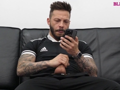 My gay-for-pay acquaintance catches me jacking and joins in