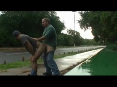 daddy and guy fucking outdoor near road 3