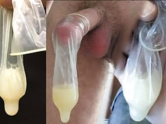 Thick Cumshot Inside Condom