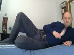 Kudoslong Strips For The Camera His Shaved Semi-erect Penis And Pulls His Foreskin And Masturbates Until He Is Erect