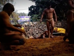 Real wrestlers , real sweat in langot