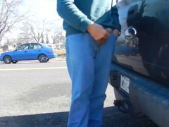 Big-Cock Daddy Stroking Outdoorsss