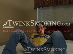 Cute Ayden James fires up his and shoots his load