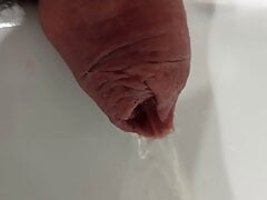 Slow masturbation and cum on my leg