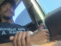 Jackin my hefty black beefstick