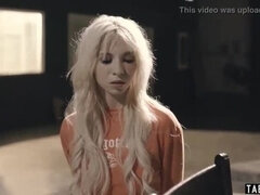 Busty Lesbian Cop Punishes Teen Vandal with Rough Sex & Fingering