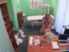 Tattooed Blonde Loves Doctor's Dick