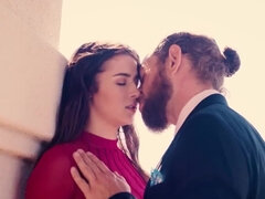 イマラチオ, チン, エロティック, キス, なめる, プール, オッパイの, 結婚式