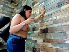 Braunhaarige, Verrückt, Fetisch, Selbstgemacht, Laktieren, Latina, Milf, Muschi