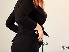 素人, お尻, ぽっちゃり, デカパイ, ぽちゃ, 自家製, 淫乱熟女, 赤毛