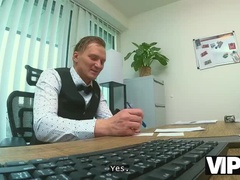 Hot Brunette Vanessa Alessia Gets Loan After Gloryhole Office Sex - HD 1080p Teen Fuck